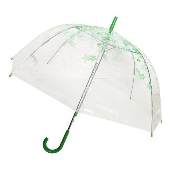 Conch Umbrellas Conch Umbrellas 1260YH Green Trim Clear Umbrella; Green 1260YH Green